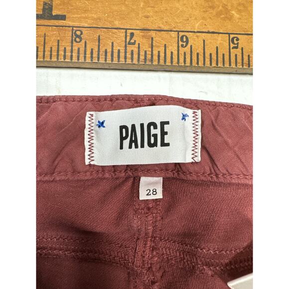 Paige Skyline Skinny Red Jeans Stretch Made in USA Womens Size 28 - Picture 3 of 5